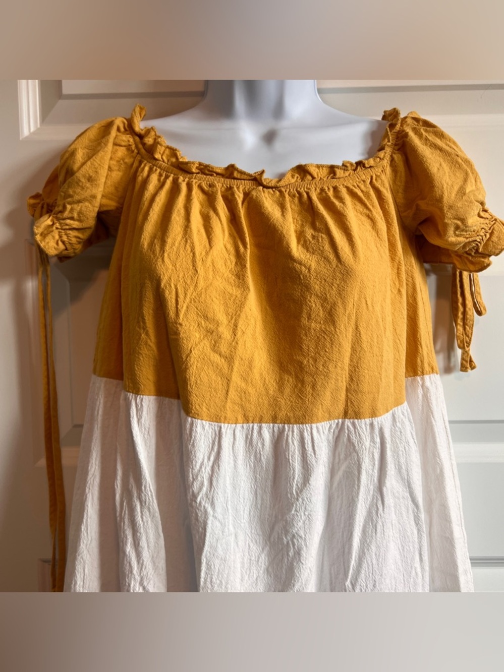 2/$25 SHEIN MIDI Mustard Olive Green Size Small 4 - Picture 4 of 8